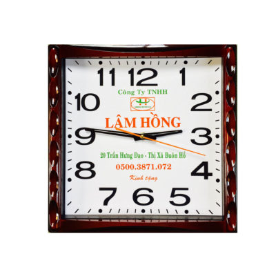 đồng hồ in logo khung vuông