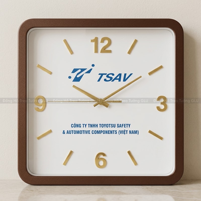 Đồng hồ quảng cáo in ấn logo sắc nét 1