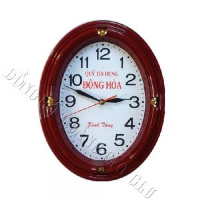 làm đồng hồ treo tường quà tặng quảng cáo hình ovan 2