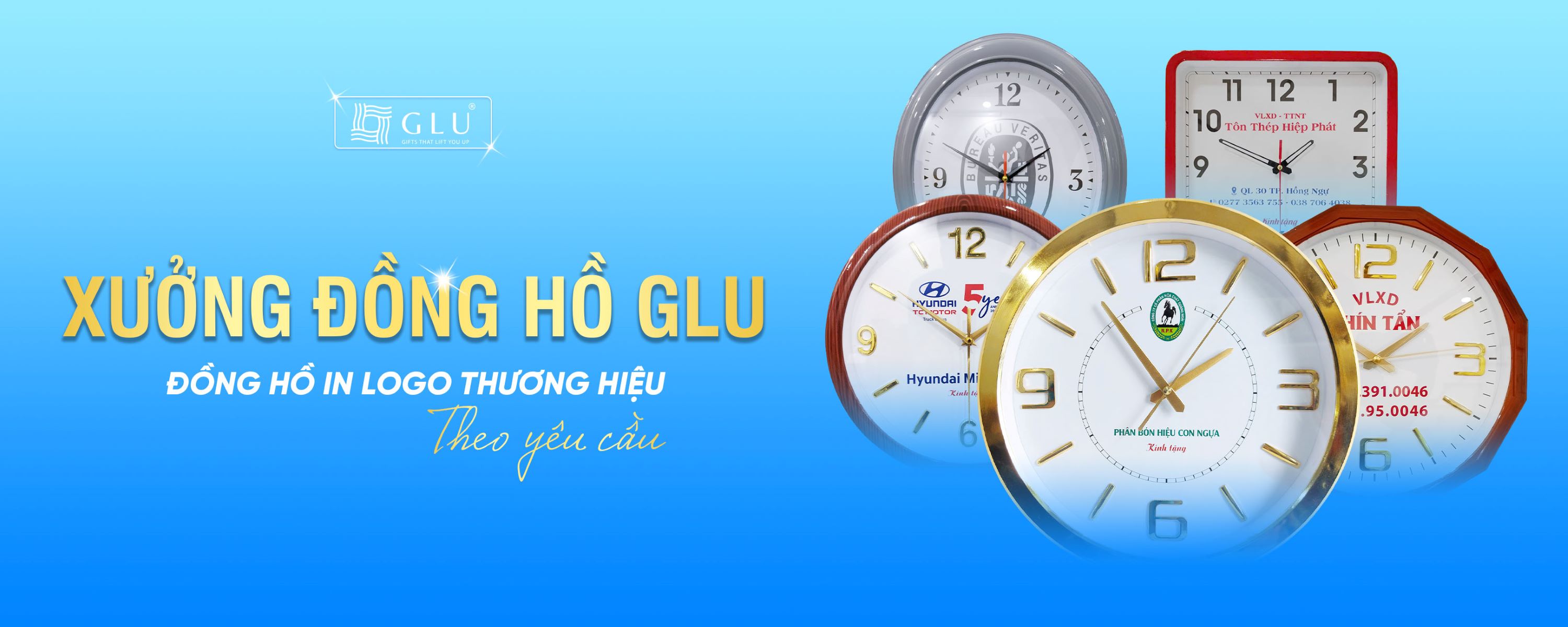 xưởng sản xuất đồng hồ treo tường glu