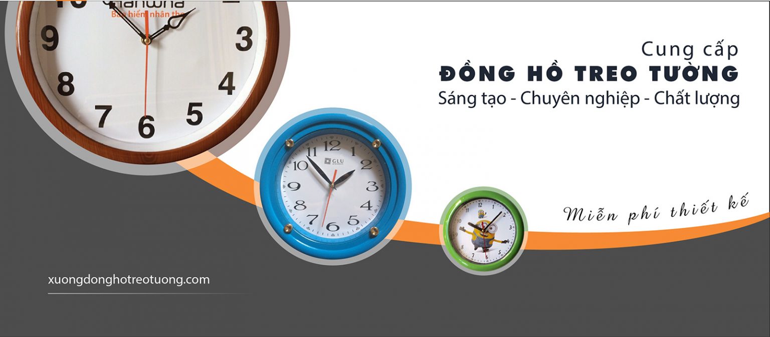 xưởng sản xuất đồng hồ treo tường quảng cáo glu 7